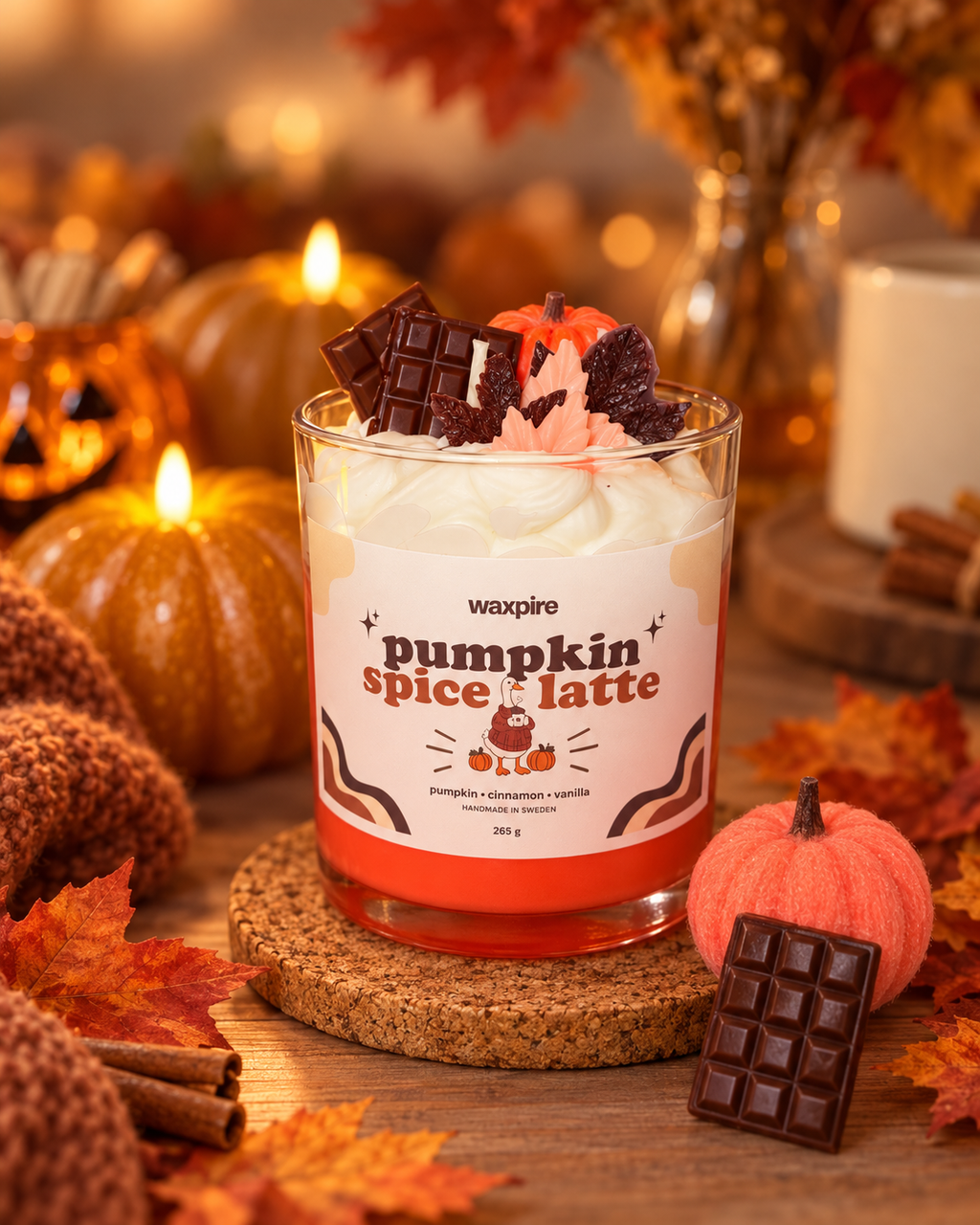 pumpkin spice latte candle