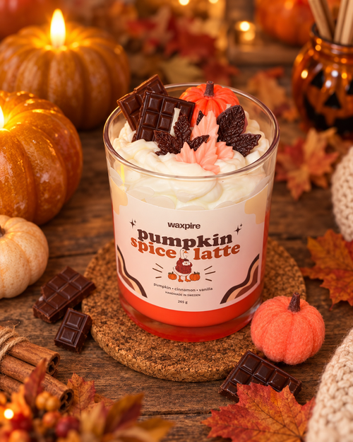 pumpkin spice latte candle